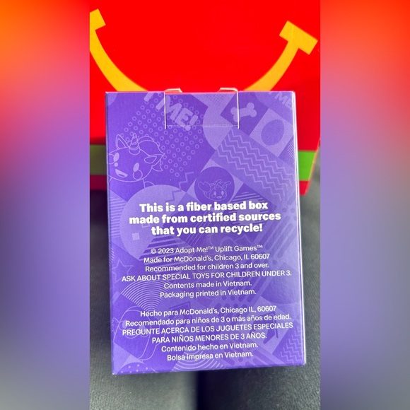 McDonald's Happy Meal Adopt Me! Toy #4 Unicorn SEALED - Picture 2 of 6